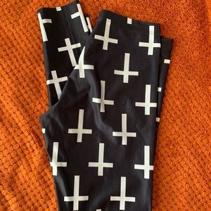 Black milk cross of St. Peter leggings